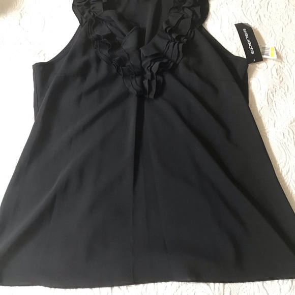 Spense women’s black ruffle blouse - Picture 4 of 7